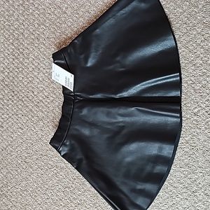 New black faux leather little girls skirt
